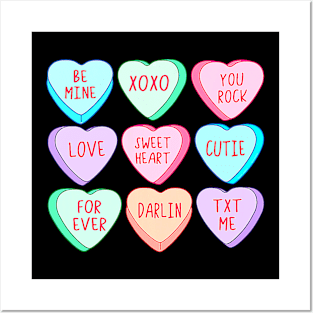 Candy Heart Valentines Day Funny Sarcastic Love Joke Posters and Art